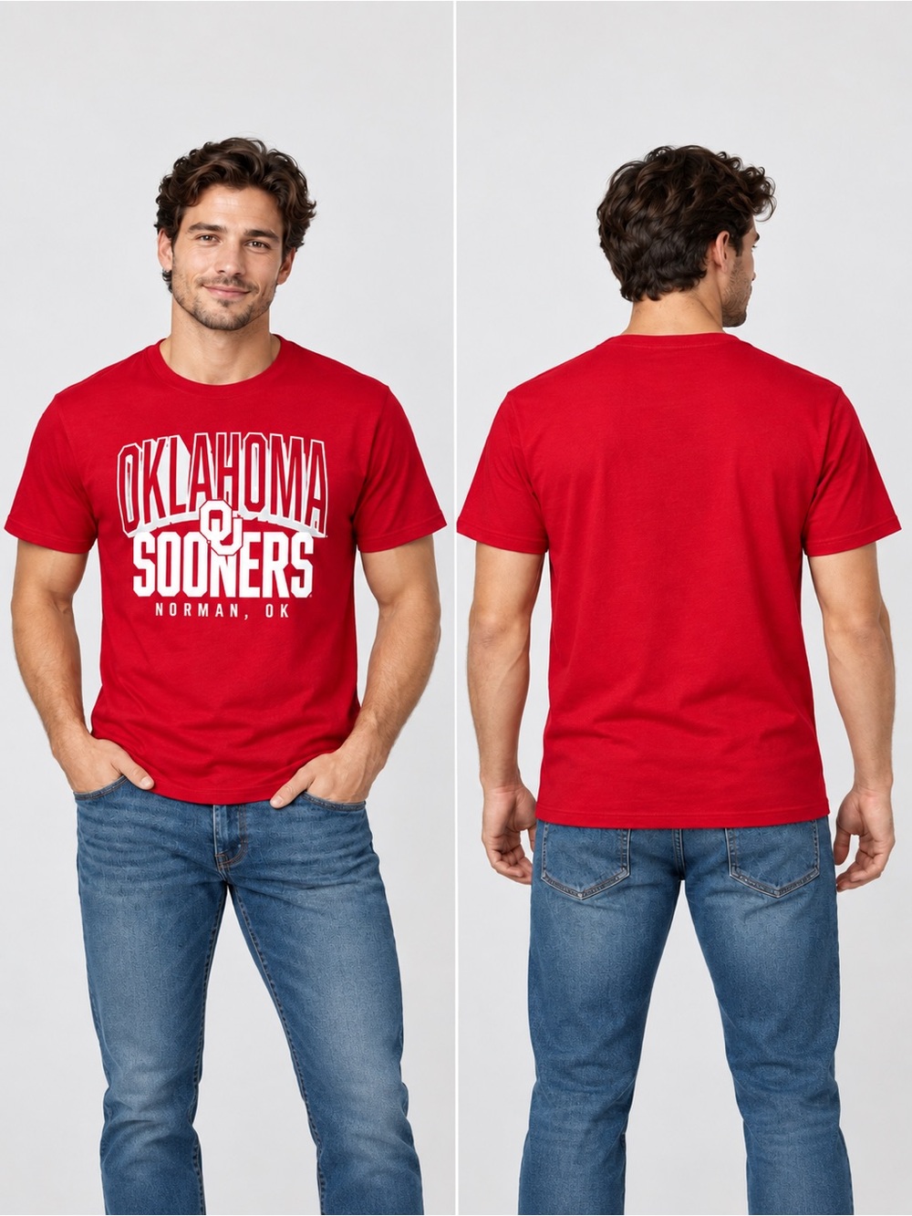 Red Oklahoma Sooners Short Sleeve Graphic Tee